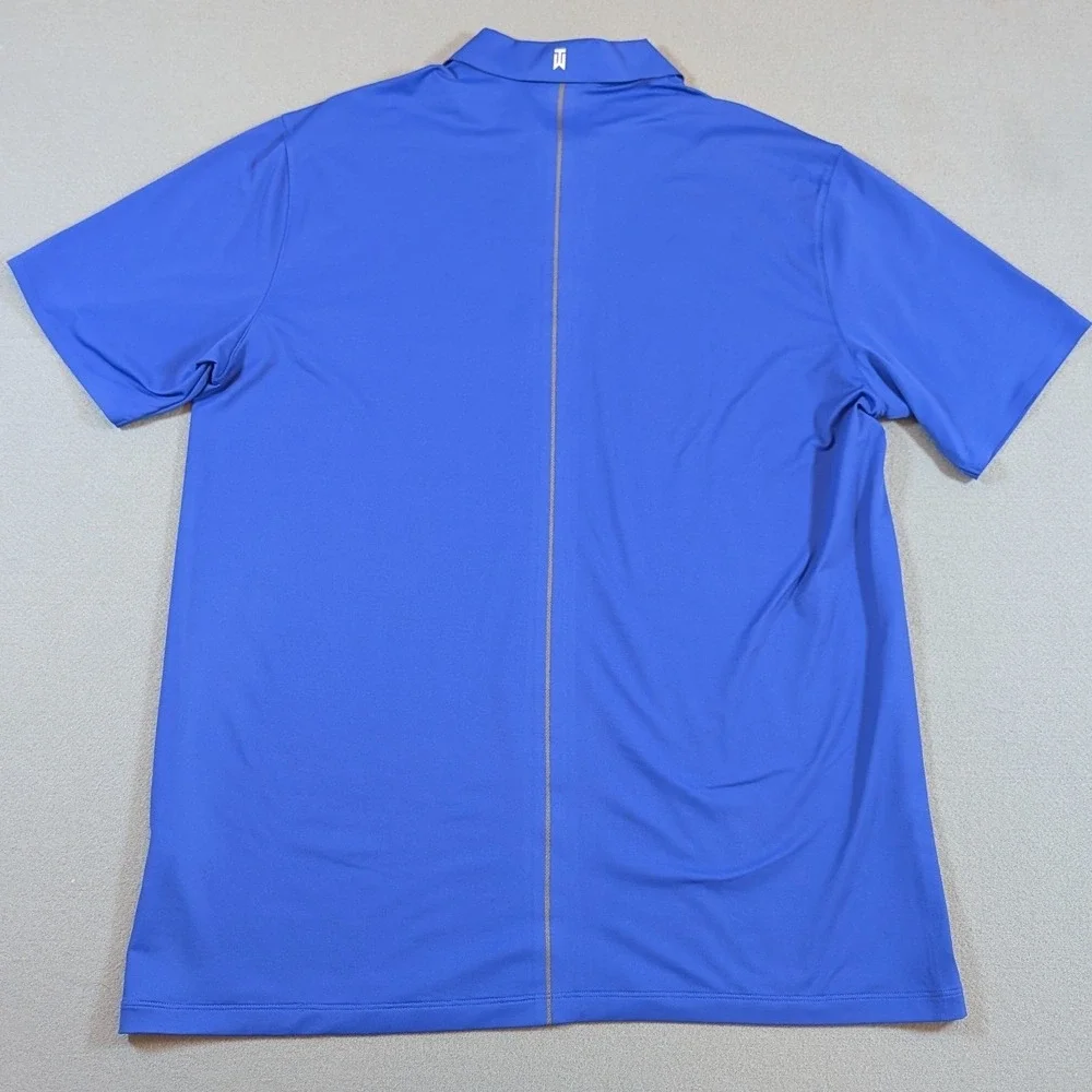 Nike Tiger Woods Collection Polo Mens Large Snap Dri-FIT Golf Shirt Short Sleeve